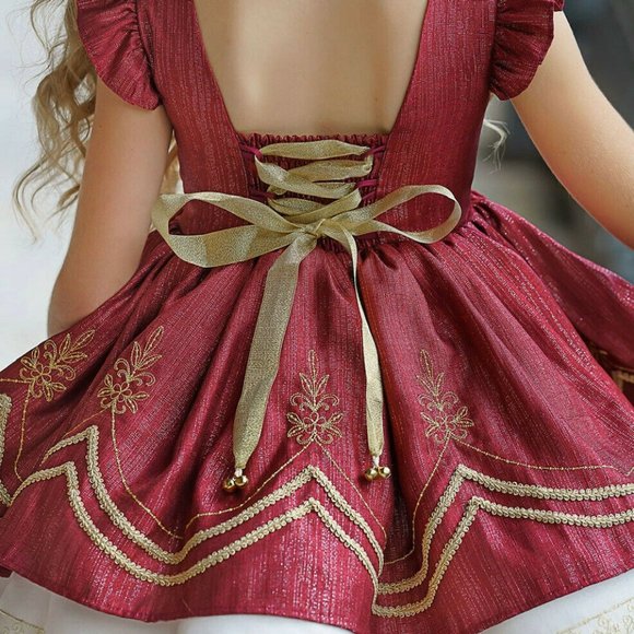 NWT DOLLCAKE Ruby Gleam In The Light Dress Holiday Special Party sz 8 - Picture 4 of 5